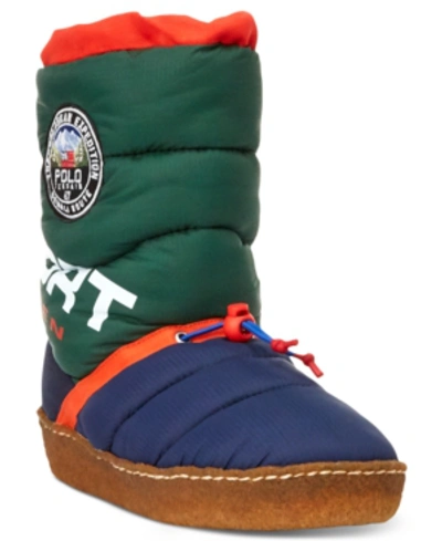 Shop Polo Ralph Lauren Men's Myles Puffer Boots Men's Shoes In Green