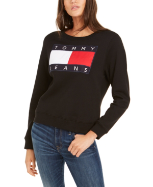tommy hilfiger logo flag sweatshirt