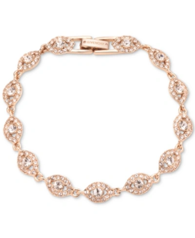 Shop Givenchy Rose Gold-tone Crystal Flex Bracelet