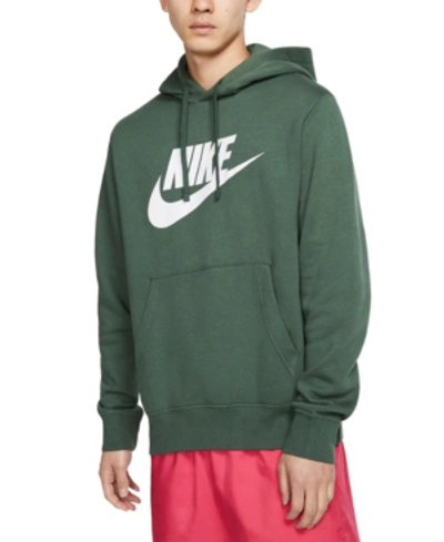 Shop Nike Men's Sportswear Club Fleece Hoodie In Galactic Jade/white