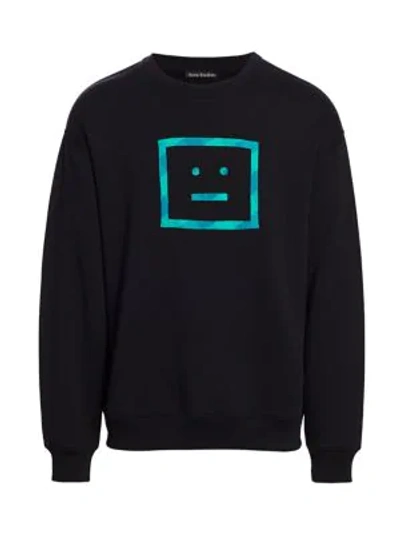 Shop Acne Studios Face-motif Sweatshirt In Black