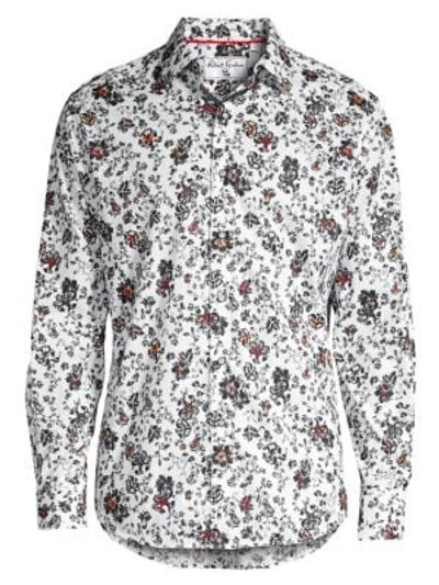 Shop Robert Graham Grey Gardens Classic-fit Floral-print Shirt In White