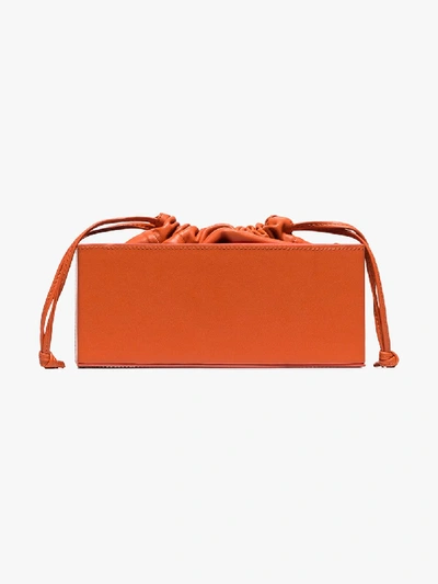 Shop Studio Amelia Orange 2.1 Box Leather Box Bag