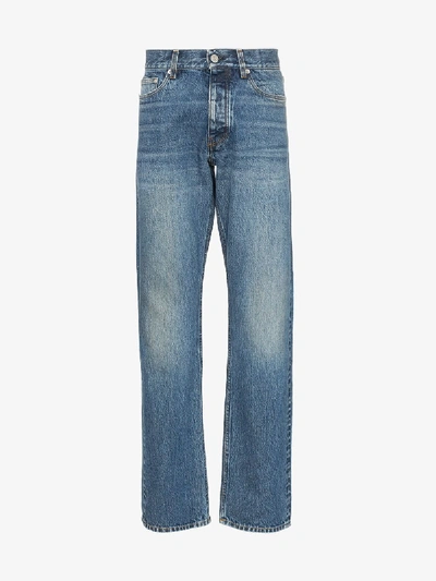 Shop Sunflower Mid-rise Straight Leg Jeans In Blue