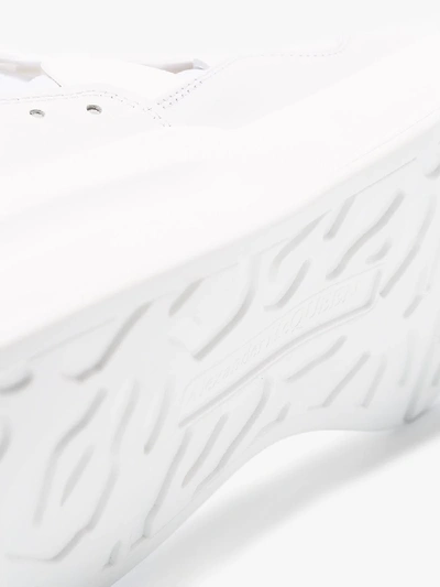 Shop Alexander Mcqueen White Oversized Runner Sneakers