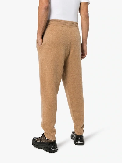 Shop Burberry Mens Neutrals Drawstring Track Pants