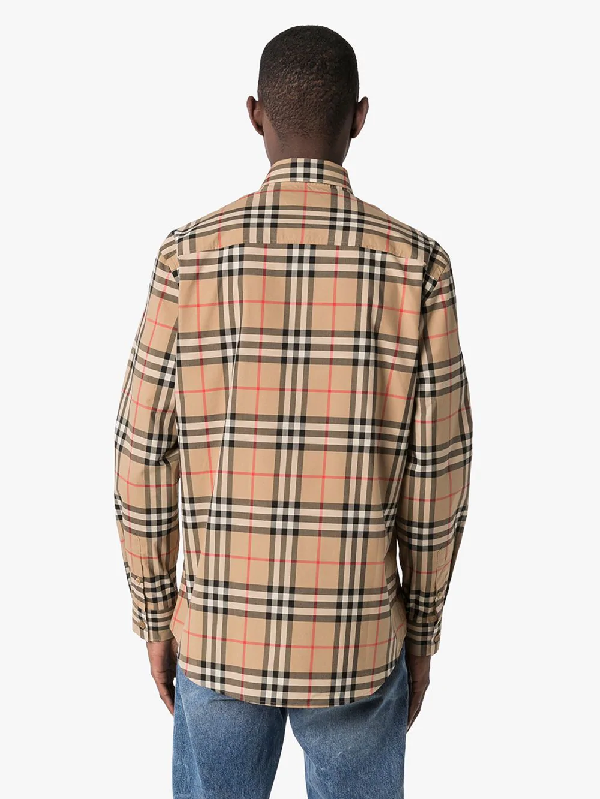 burberry vintage check cotton poplin shirt