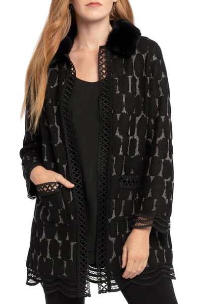Shop Nic + Zoe Somewhere To Be Sweater Coat In Black Onyx