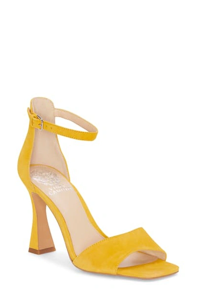 Shop Vince Camuto Ressera Sandal In Golden Mustard Suede