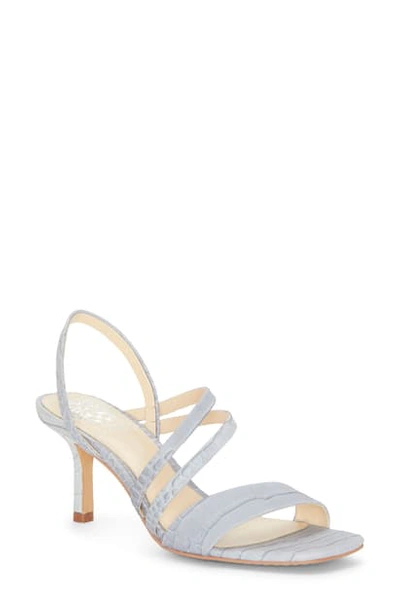 Shop Vince Camuto Savesha Slingback Sandal In Pale Blue Snake Embossed