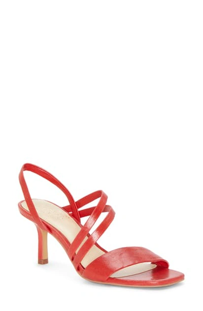 Shop Vince Camuto Savesha Slingback Sandal In Razz Red Leather