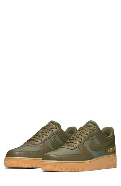 Shop Nike Air Force 1 Gore-tex Waterproof Sneaker In Medium Olive/ Sequoia/ Gold