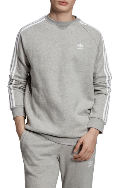 adidas grey crew sweatshirt