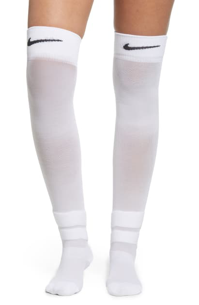 Nike Power Glam Dunk Knee High Socks In White/ Black | ModeSens