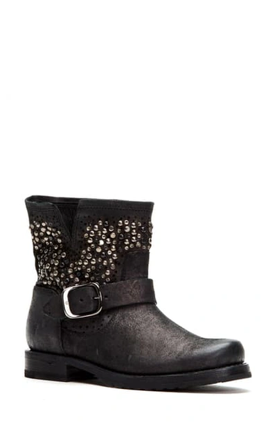 Shop Frye Veronica Deco Studded Bootie In Blackberry Leather
