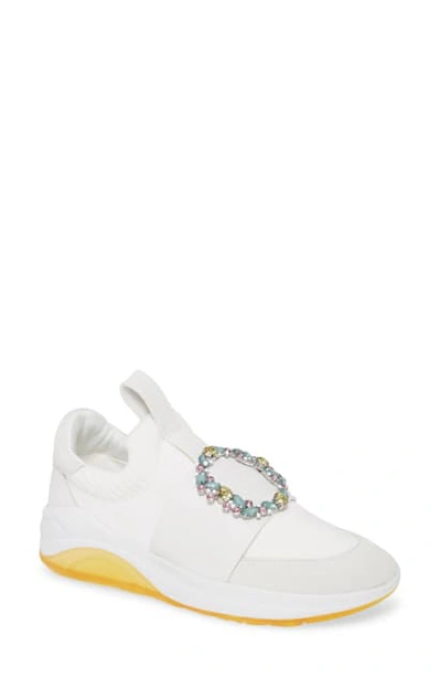 Shop Karl Lagerfeld Charlee Slip-on Sneaker In Bright White Fabric
