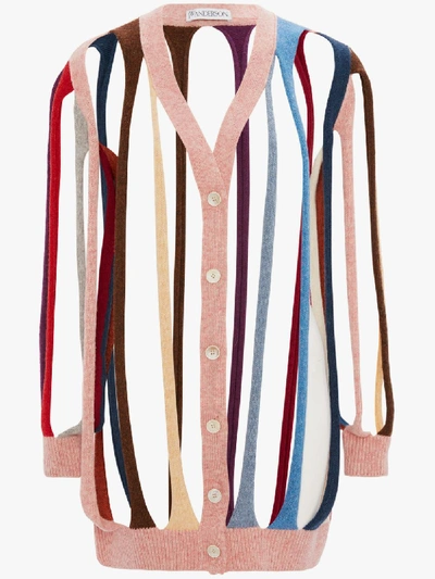 Shop Jw Anderson Tubular Cardigan In Pink