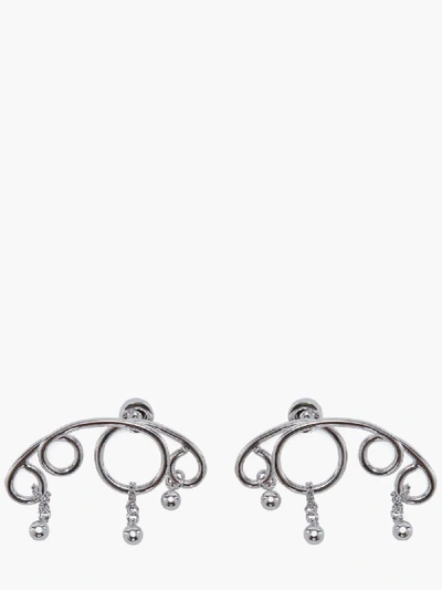 Shop Jw Anderson Droplet Earrings In Silver