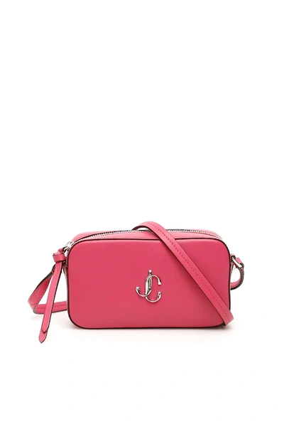 Shop Jimmy Choo Hale Mini Camera Bag In Fuchsia,pink