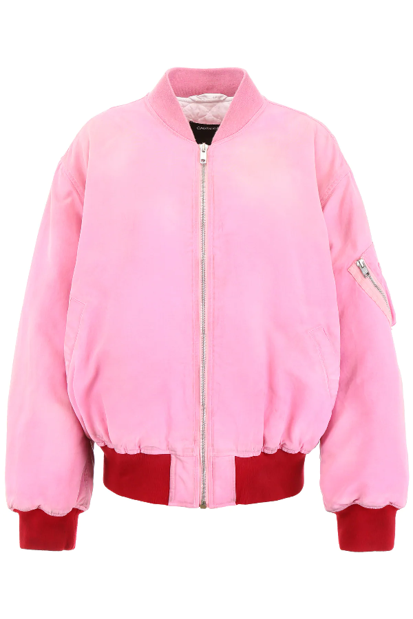 calvin klein pink bomber jacket