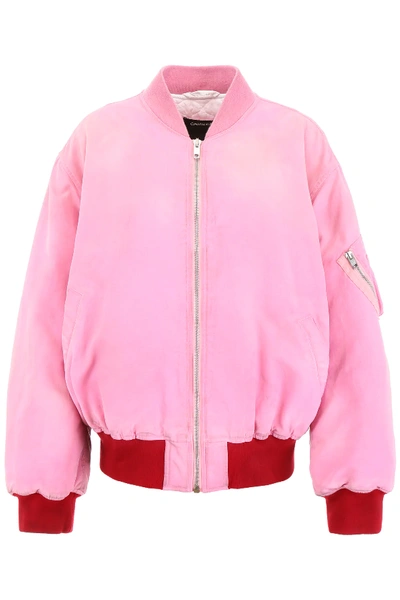 Shop Calvin Klein 205w39nyc Panama Bomber Jacket In Pink