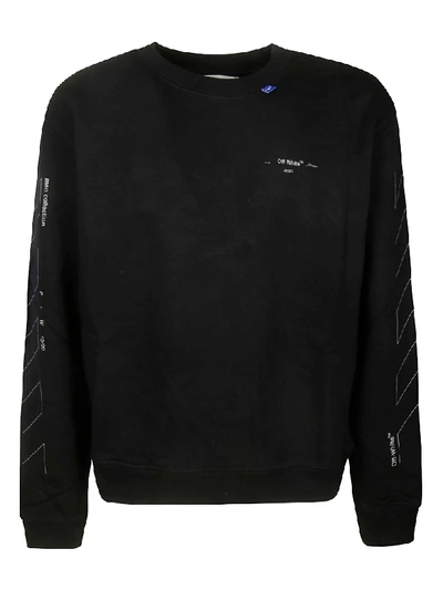 Pre-owned Off-white Unfinished Diag Sweatshirt Black/silver