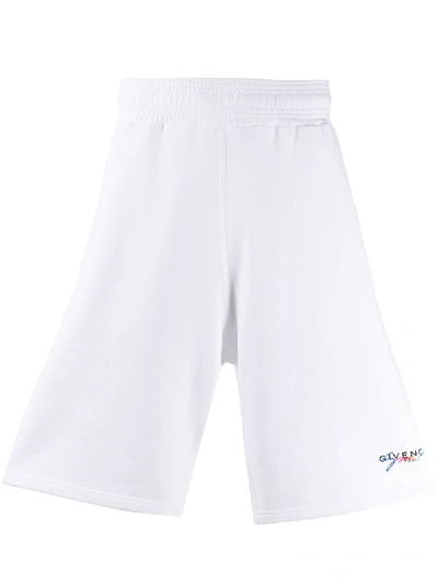Shop Givenchy Knee Length Track Shorts In 白色