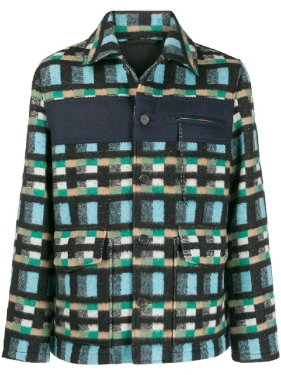 Shop Kenzo Blue Outerwear Jacket