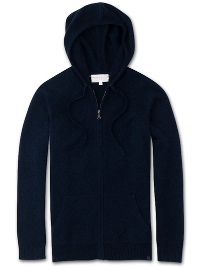 Shop Derek Rose Women's Hoodie Daphne Cashmere Navy