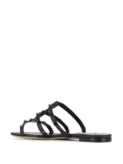 Shop Valentino Rockstud Sandals In Black