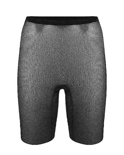 Shop Wolford Tulle Control Shorts In Black