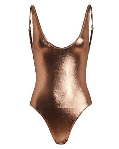 Shop Bond Eye Viva One-piece Swimsuit In Gold
