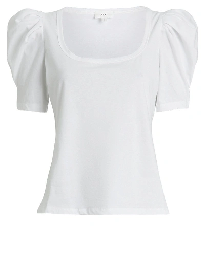 Shop A.l.c Rumi Puff Sleeve T-shirt In White