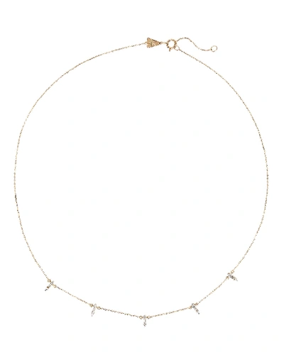 Shop Adina Reyter Stack Baguette Chain Necklace In Gold