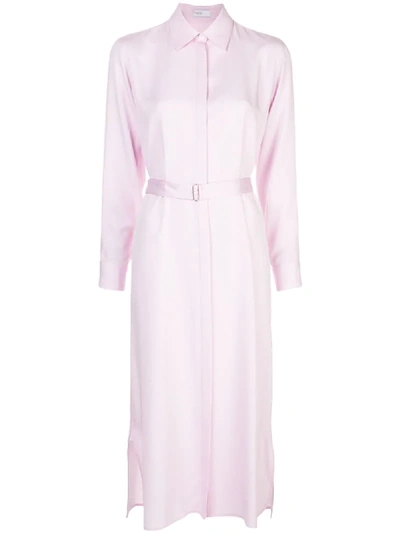 Shop Rosetta Getty Belted Shirt Dress In Pink