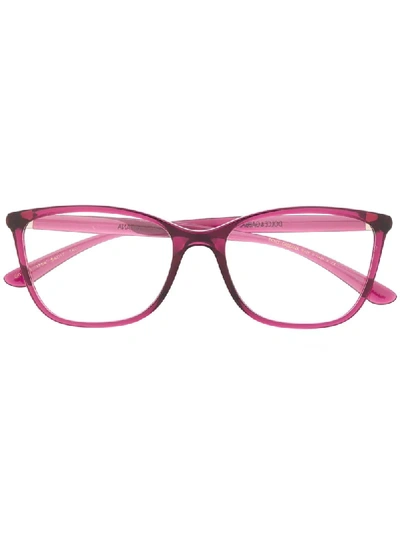 Shop Dolce & Gabbana Rectangular Frame Glasses In Pink