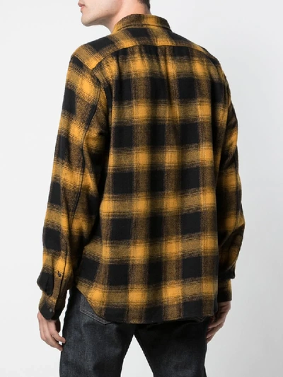 Shop Alex Mill Plaid Flannel Shirt In Yellow