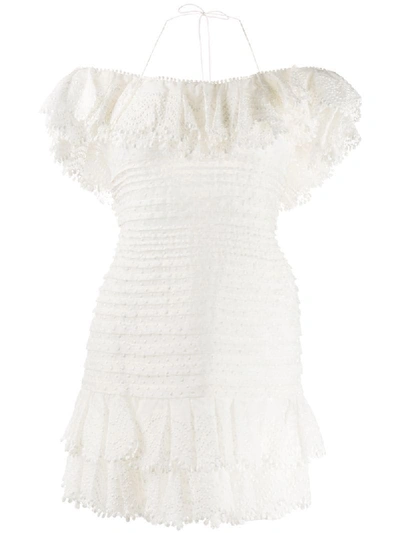 Shop Zimmermann Super Eight Corded Mini Dress In White