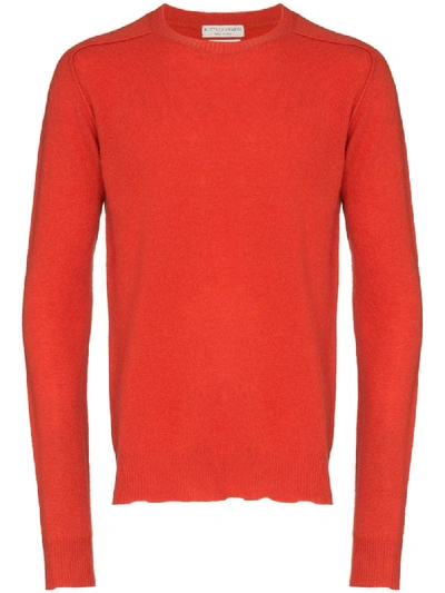 Shop Bottega Veneta Crewneck Cashmere Jumper In Red