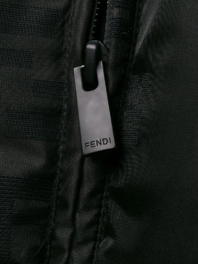 Shop Fendi Tonal Logo Zipped Gilet In Black