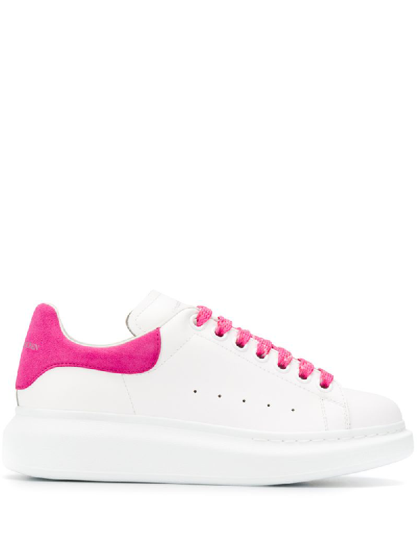 alexander mcqueen white and pink trainers