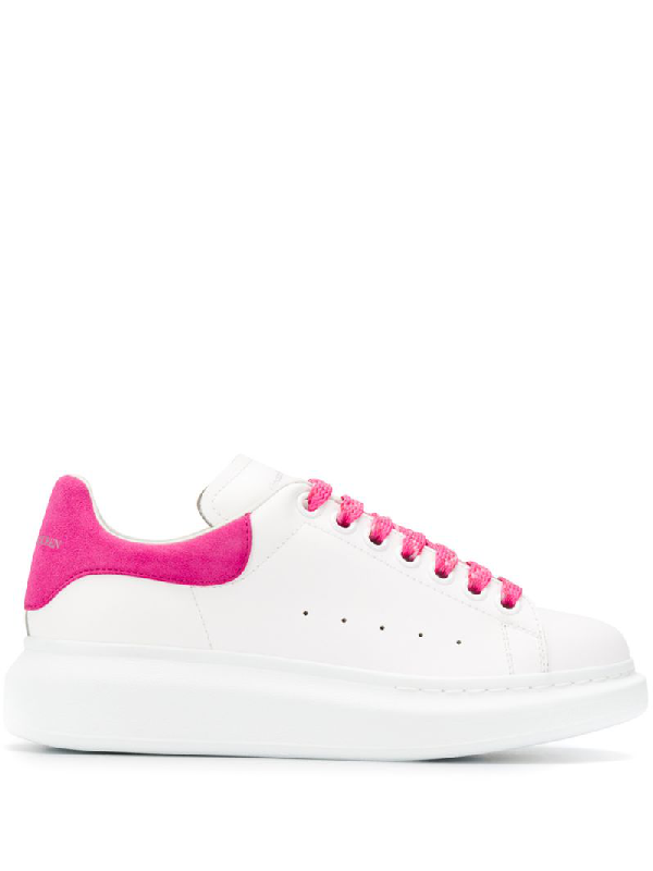alexander mcqueen trainers white and pink