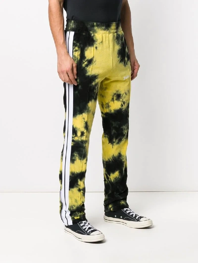 Shop Palm Angels Tie Dyed Track Pants In Black