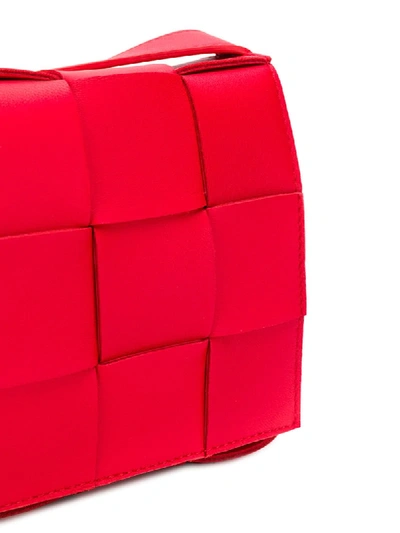 Shop Bottega Veneta Maxi Intrecciato Crossbody Bag In Red