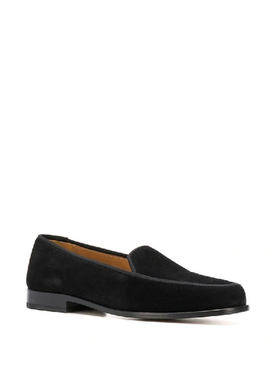 Shop Stubbs & Wootton Lux Plain Loafers In Black