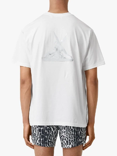 Shop Burberry Cupid Print Oversized T-shirt In White