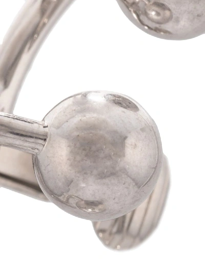 Shop Mugler Ball Ear Cuff In Silver