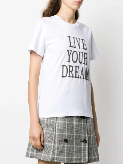 Shop Alberta Ferretti Live Your Dream T-shirt In White