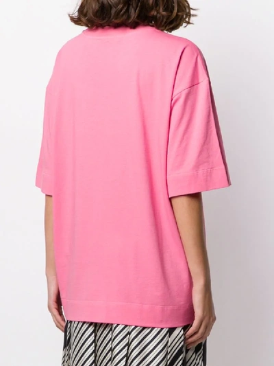 Shop Marni Logo Print T-shirt In Pink