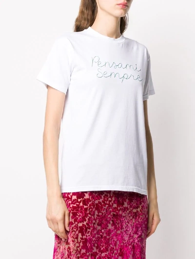 Shop Giada Benincasa Pensami Sempre T-shirt In White